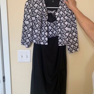 White and black dress for women